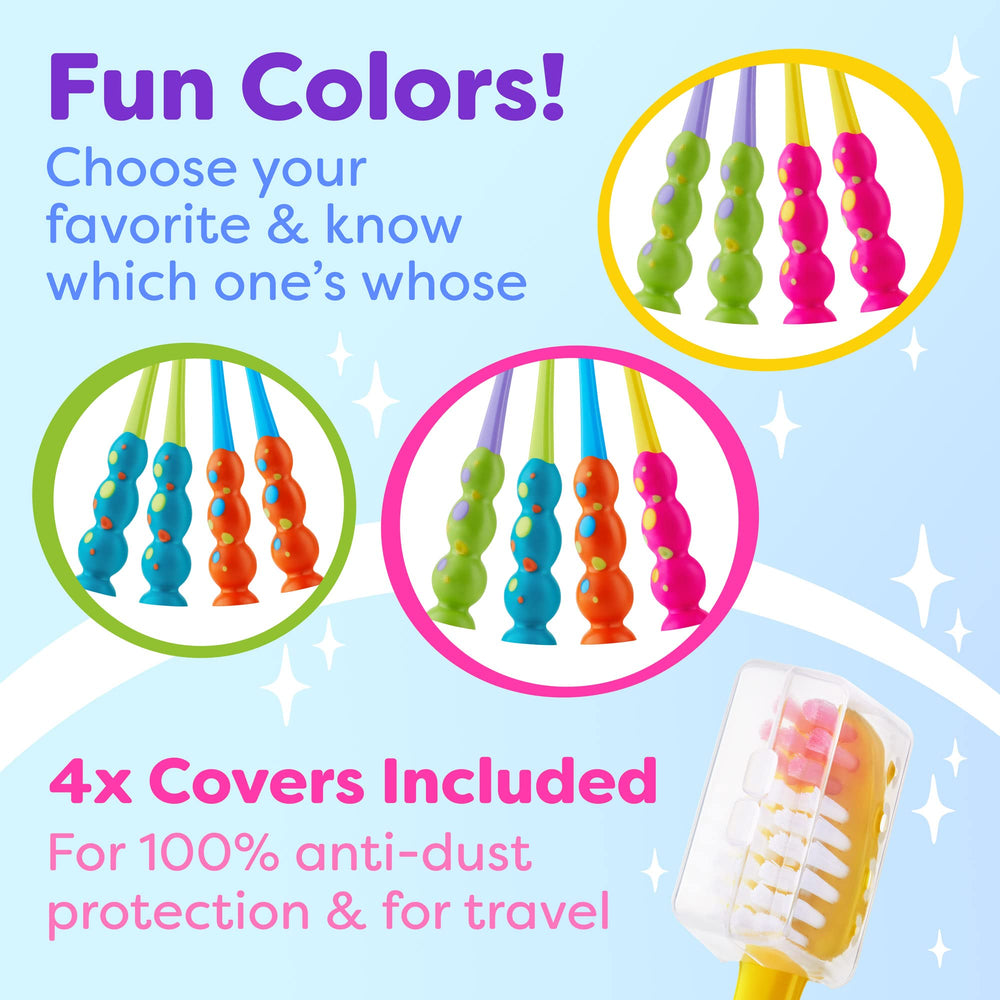 Trueocity set multicolor que facilita asignar cepillos por cada niño