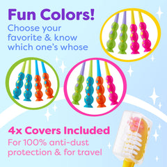 Trueocity set multicolor que facilita asignar cepillos por cada niño