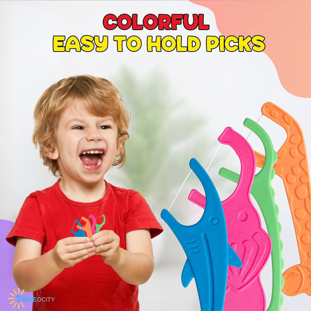 Trueocity primer plano del hilo vegano suave para limpieza interdental