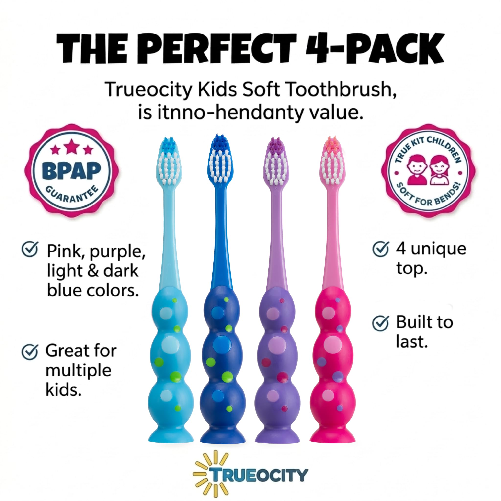 Trueocity niños cepillándose en familia fomenta rutina y aprendizaje seguro
