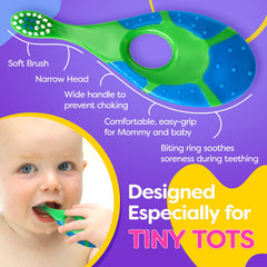 Trueocity almohadilla masticable integrada, alivia encías durante la dentición