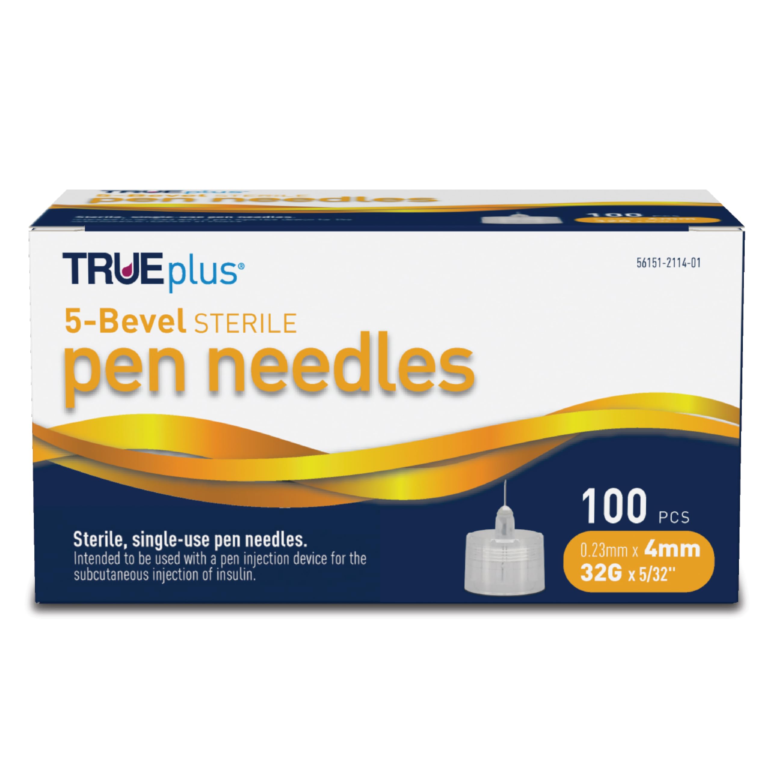TRUEplus vista frontal de caja de 100, reposición económica