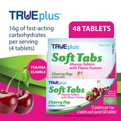 TRUEplus primer plano de tabletas blandas mostrando textura masticable y confort
