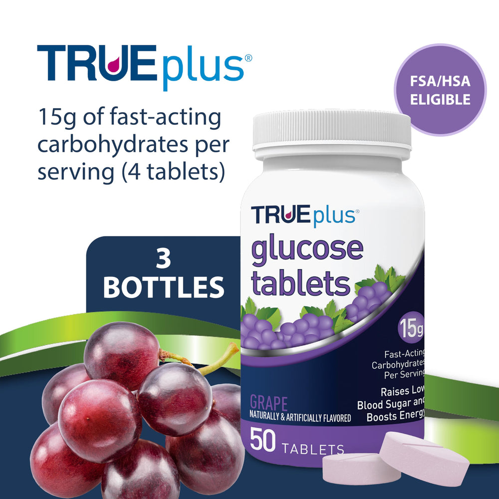 TRUEplus primer plano de una tableta mostrando textura y forma masticable, consumo sencillo