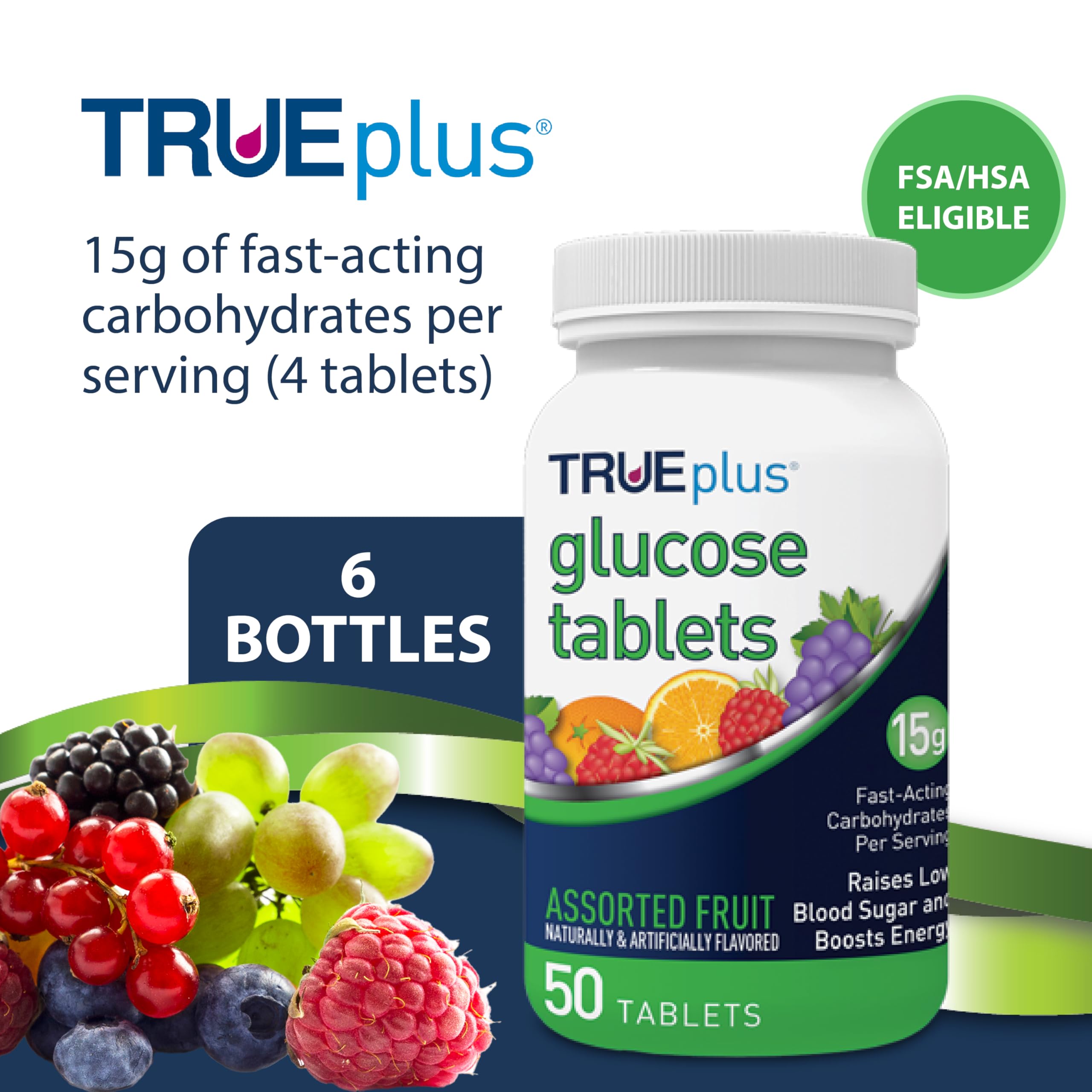 TRUEplus textura de tabletas cerca, revela superficie masticable y sabor