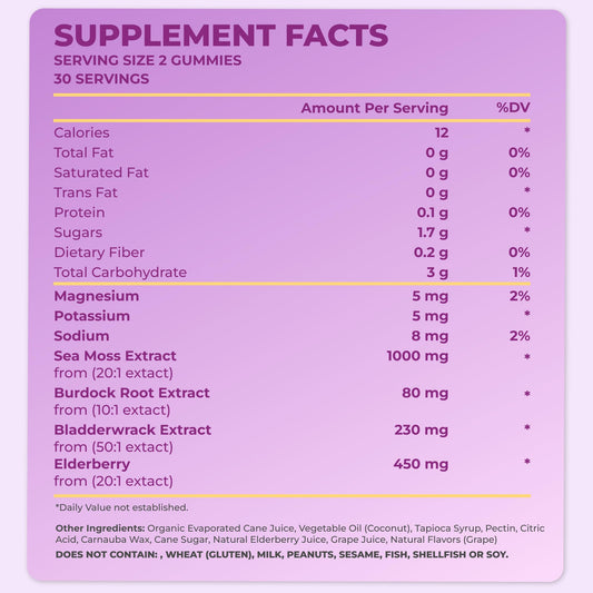 TrueSeaMoss gummies close-up highlighting fruity flavor for daily use.
