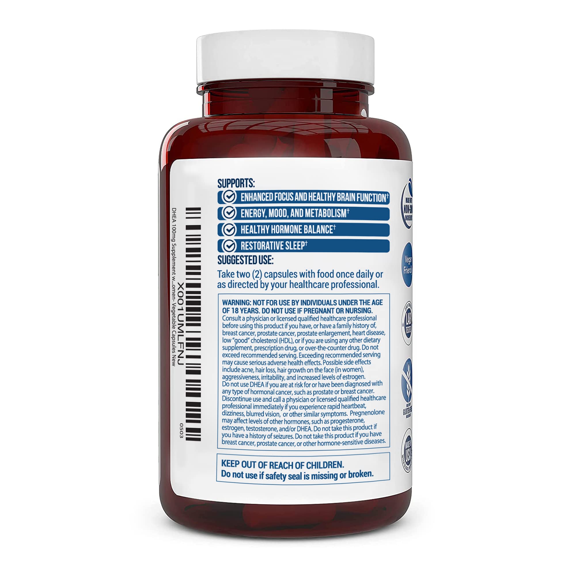 Truevantage Nutrition cápsula junto a vaso de agua indicando uso diario cómodo