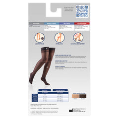 Truform medias en uso por mujer mostrando soporte ligero y apariencia natural