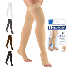 Truform frente del empaque mostrando modelo y compresión 20-30 mmhg, información clara