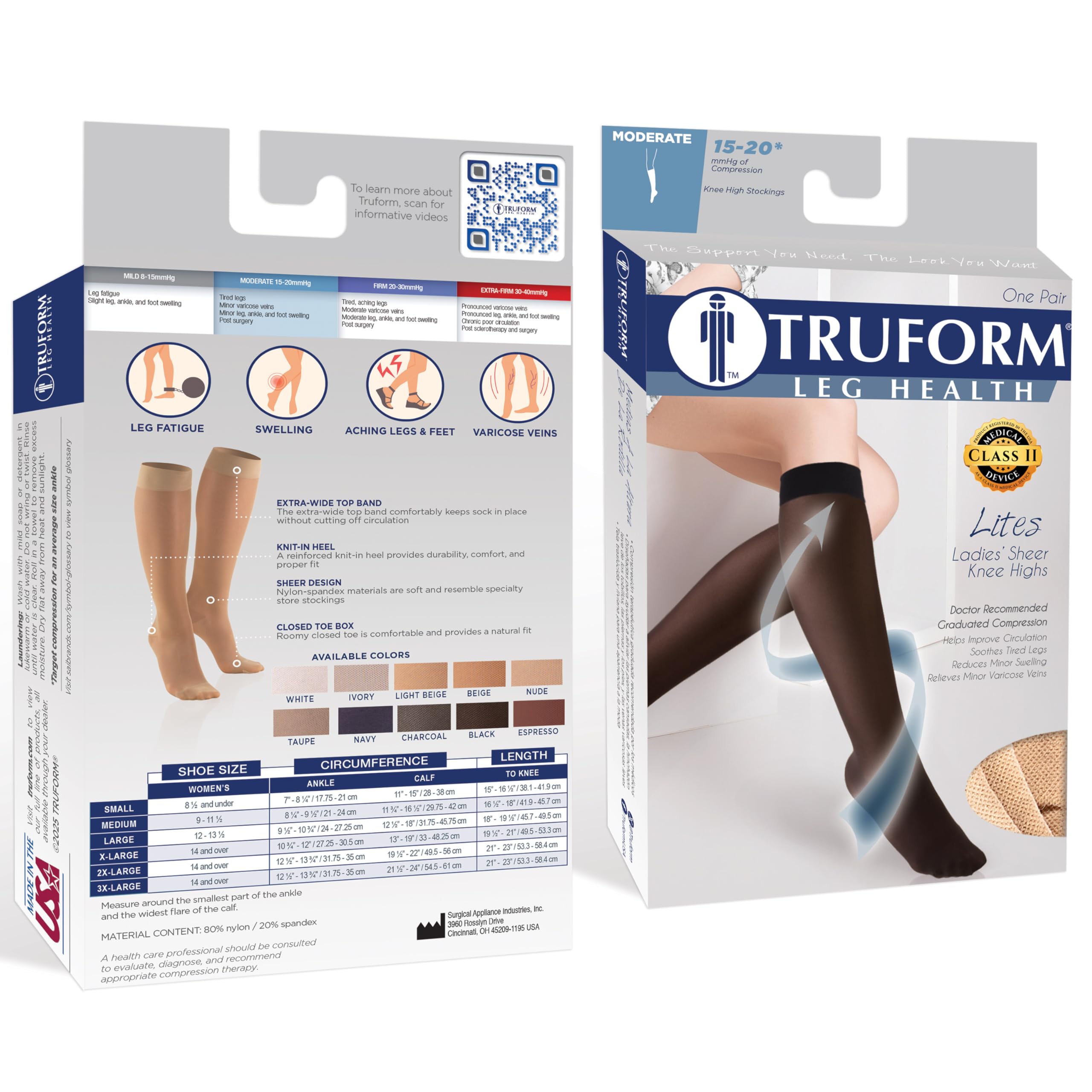 Truform talón con bolsillo que asegura la media y mejora el ajuste
