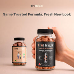 TruHeight gominolas apiladas indicando porciones y presentación práctica