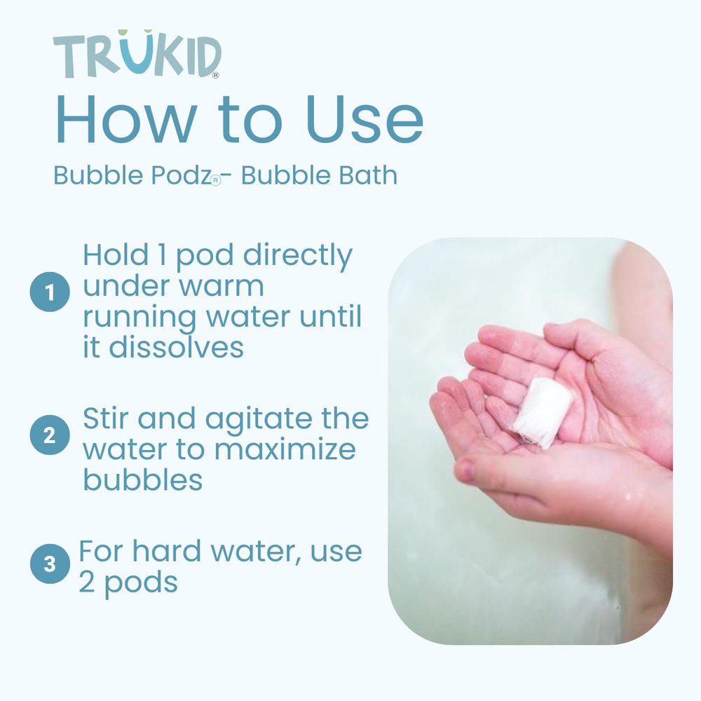 TruKid textura de espuma densa, burbujas suaves para piel sensible