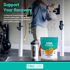 TRULABS etiqueta con información nutricional y lista de 19 vitaminas