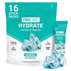 TRULABS envase frontal Glacier mostrando beneficios y formato práctico