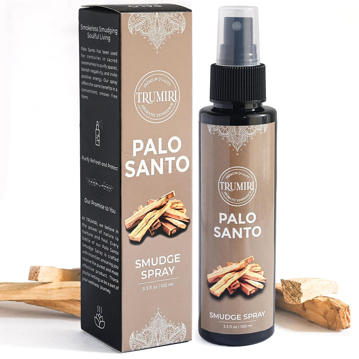 TRUMIRI spray frente del producto muestra diseño y tamaño práctico