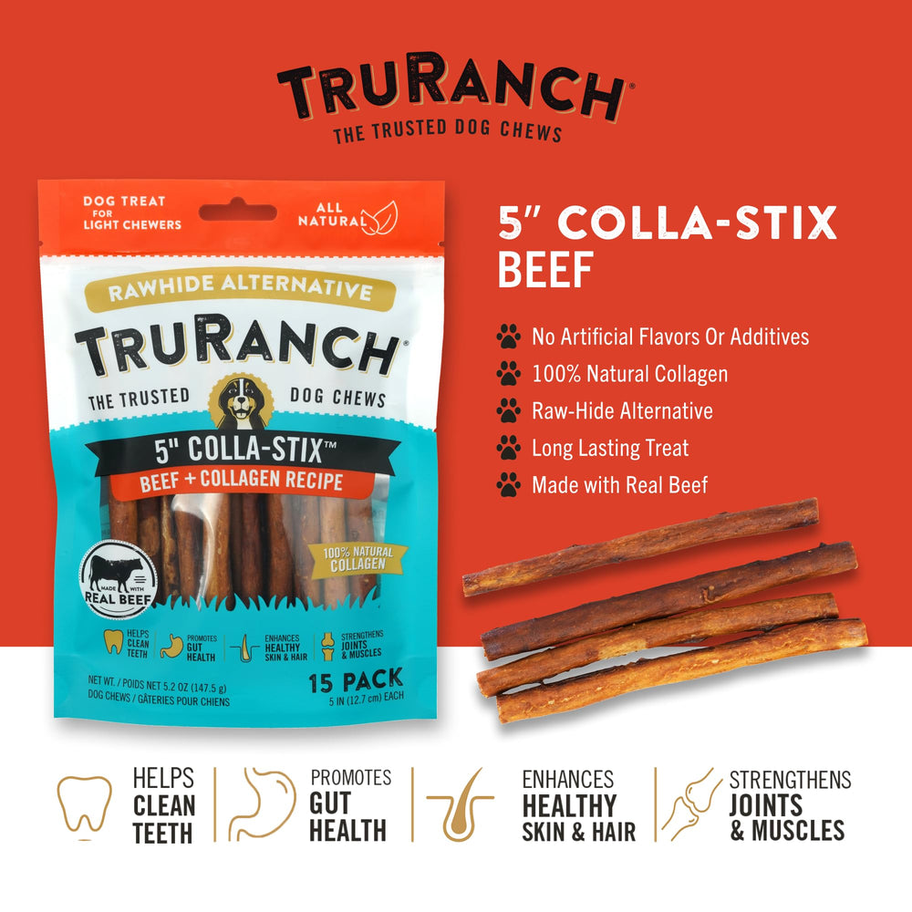 TRURANCH palitos de colágeno en primer plano con textura apetecible