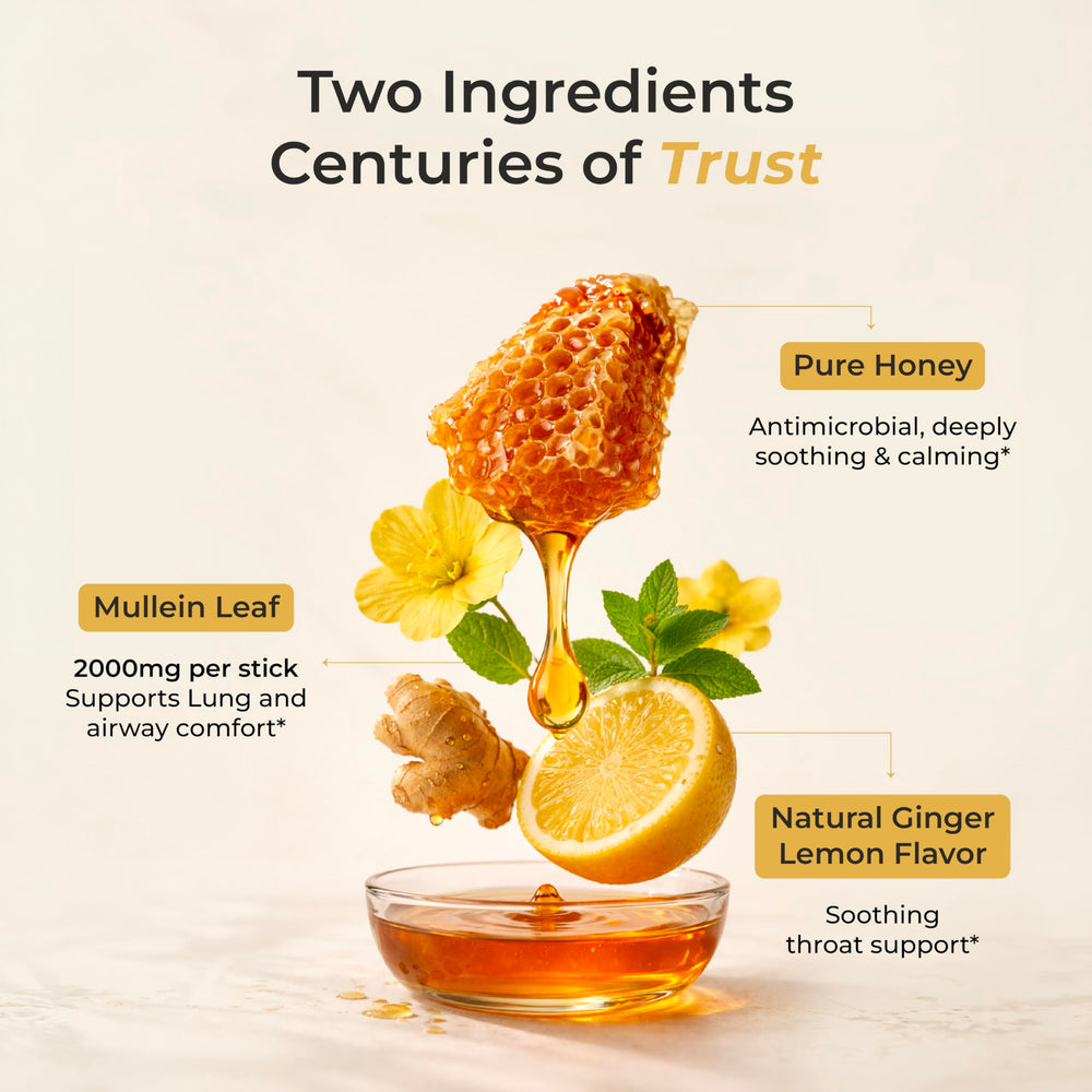Trusted Rituals textura de miel cruda en primer plano que aporta suavidad
