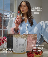 Truvani etiqueta con certificaciones USDA Organic y non-GMO claras