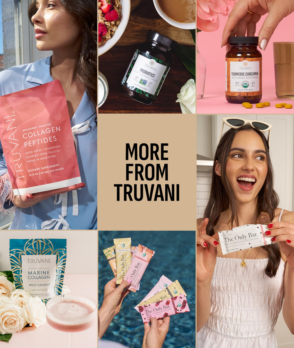 Escena matutina con Truvani en mesa de desayuno y persona activa, convenient y nutritivo