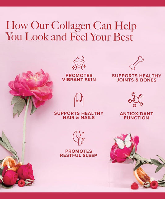 Truvani Hydrolyzed Collagen Peptides powder scoop highlights easy mixing for shakes and recipes.