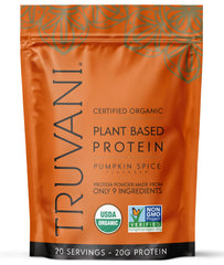 Truvani envase frontal Pumpkin Spice mostrando diseño y porciones