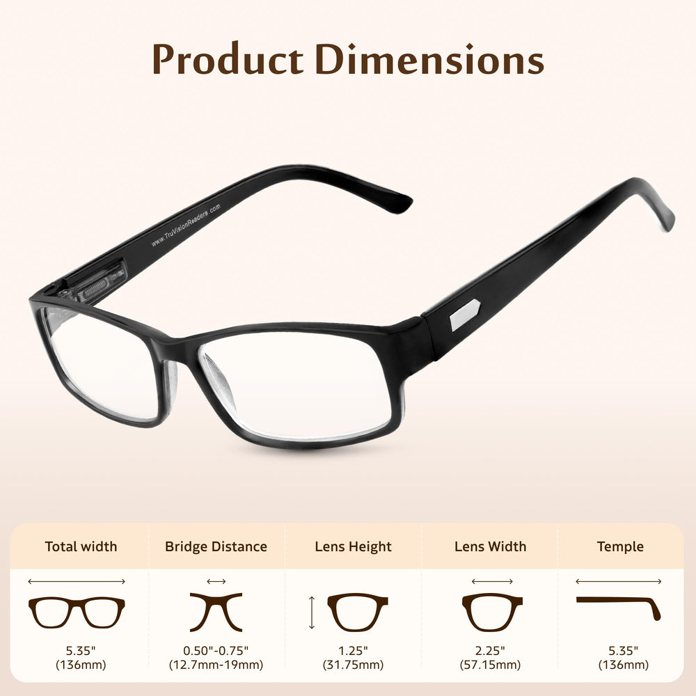 TruVision Readers bisagra con muelle mostrando durabilidad y ajuste cómodo