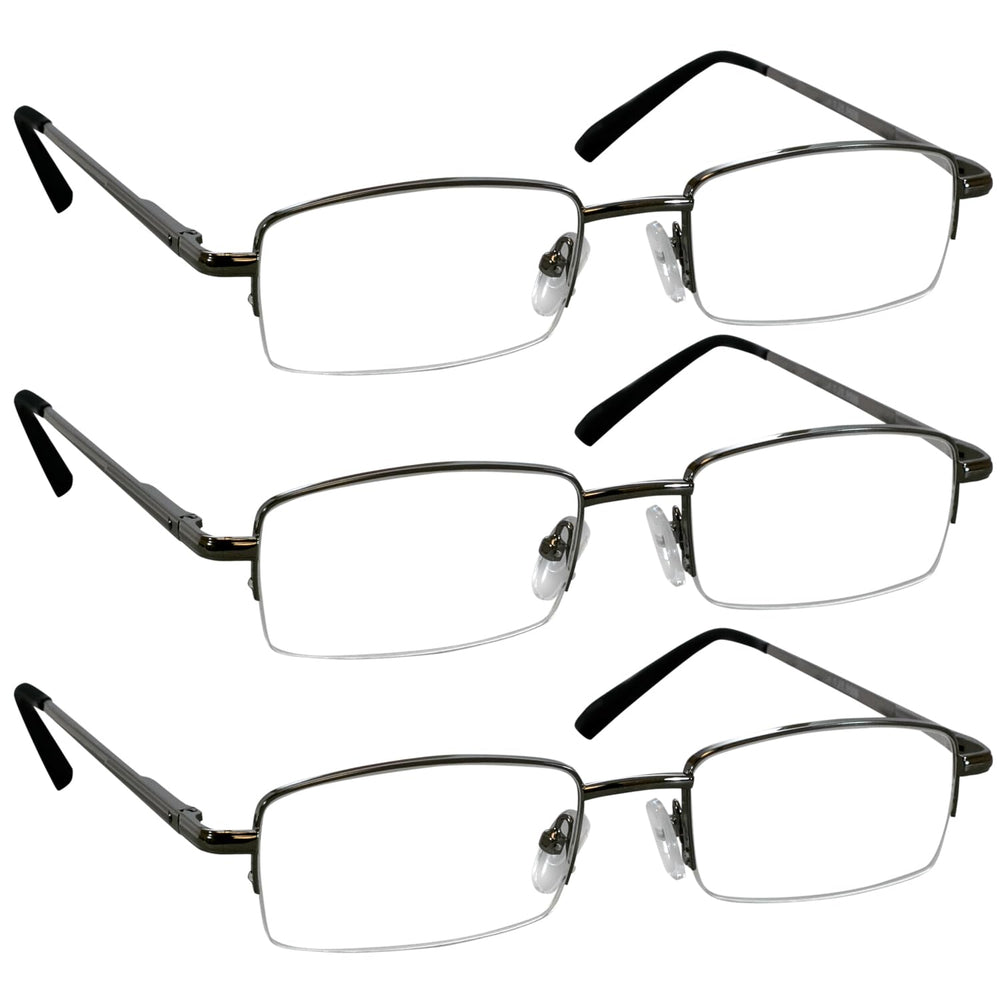 TruVision Readers vista frontal armazón gunmetal y aspecto moderno