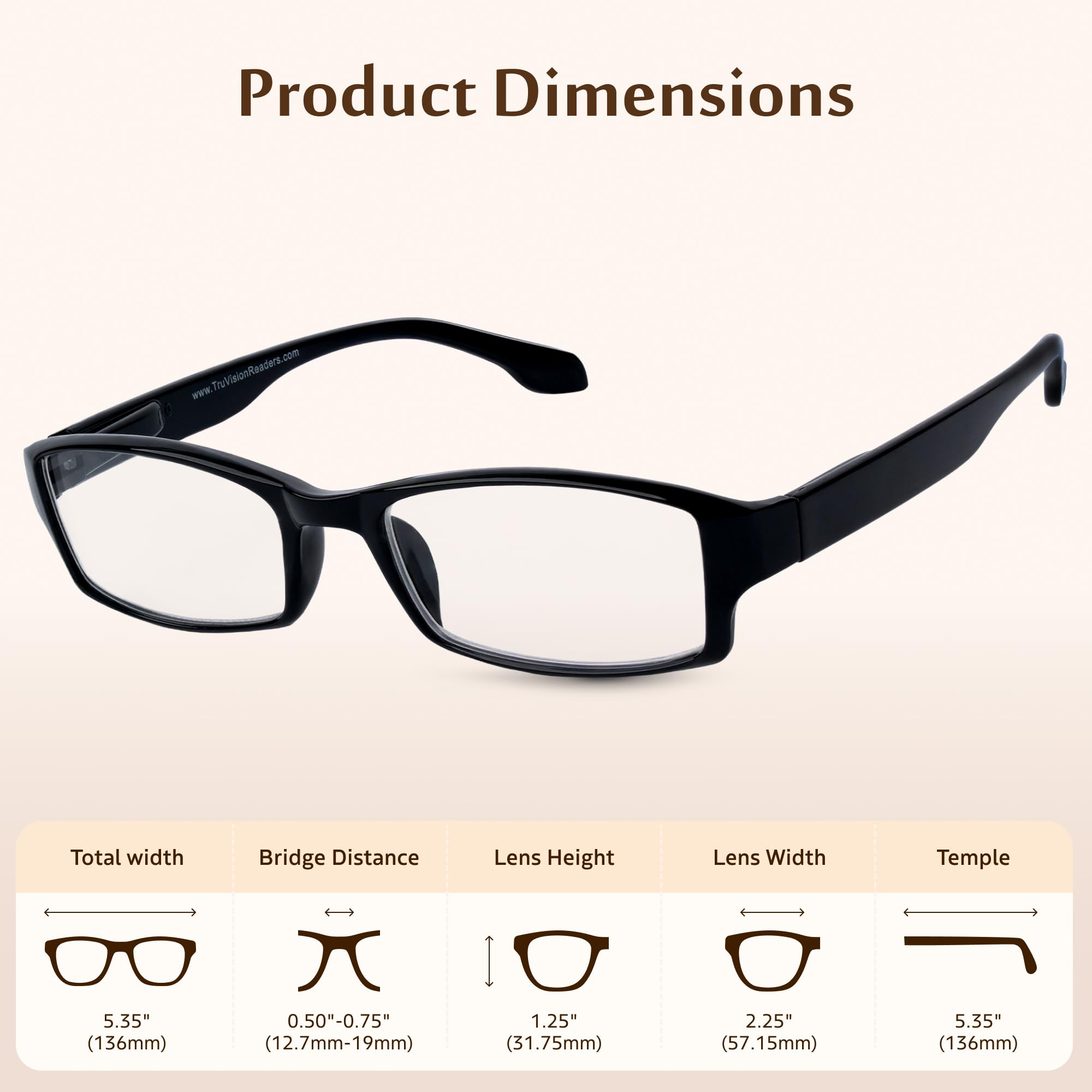 TruVision Readers detalle de lente mostrando claridad y enfoque