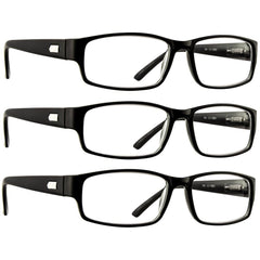 TruVision Readers vista frontal montura negra, aspecto profesional y cómodo