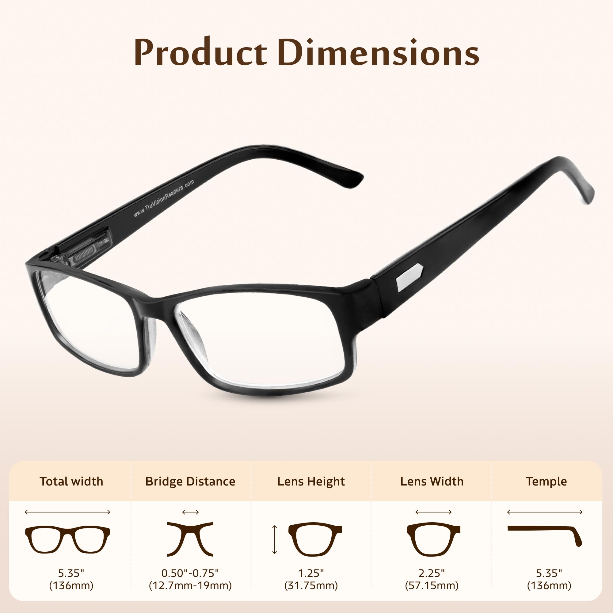 TruVision Readers detalle de bisagra flexible que mejora la durabilidad