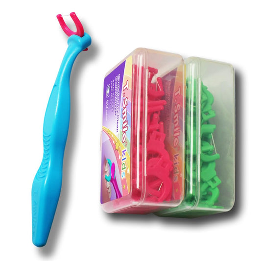 T.Smile mango infantil azul frontal con agarre ergonómico y control