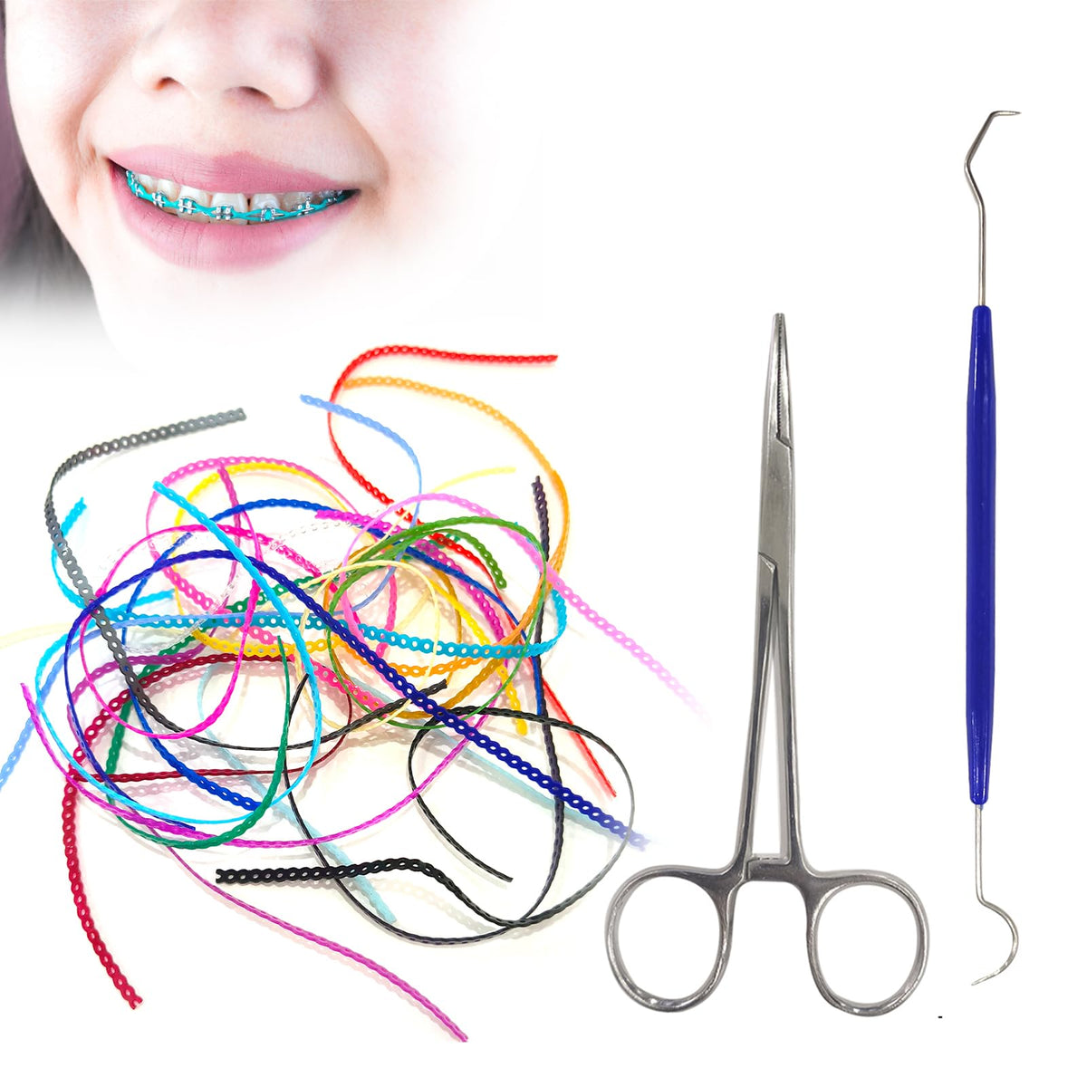 TTKBHHQ paquete frontal con 24 colores, muestra variedad para personalizar brackets