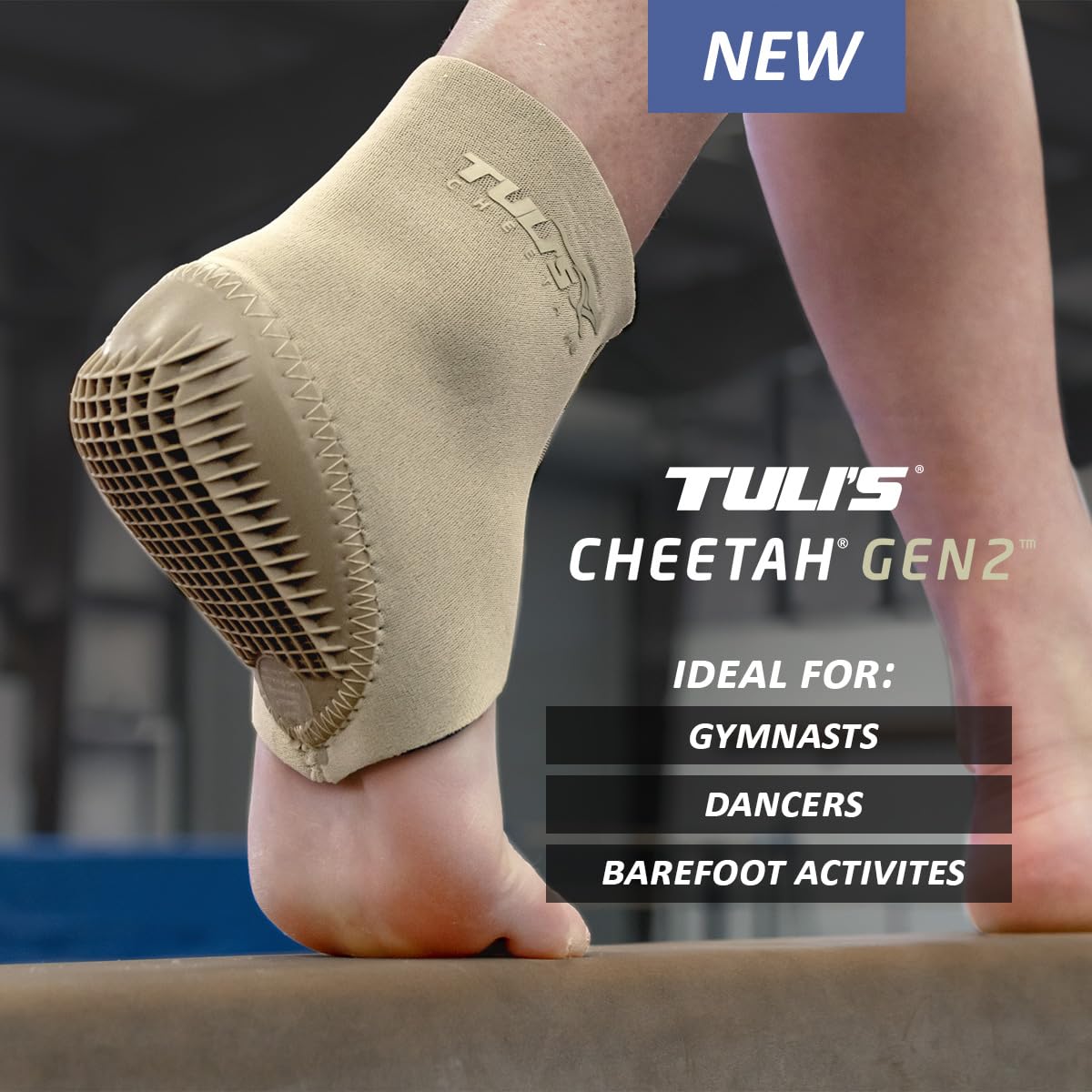 Tuli's uso por gimnasta demostrando soporte descalzo seguro