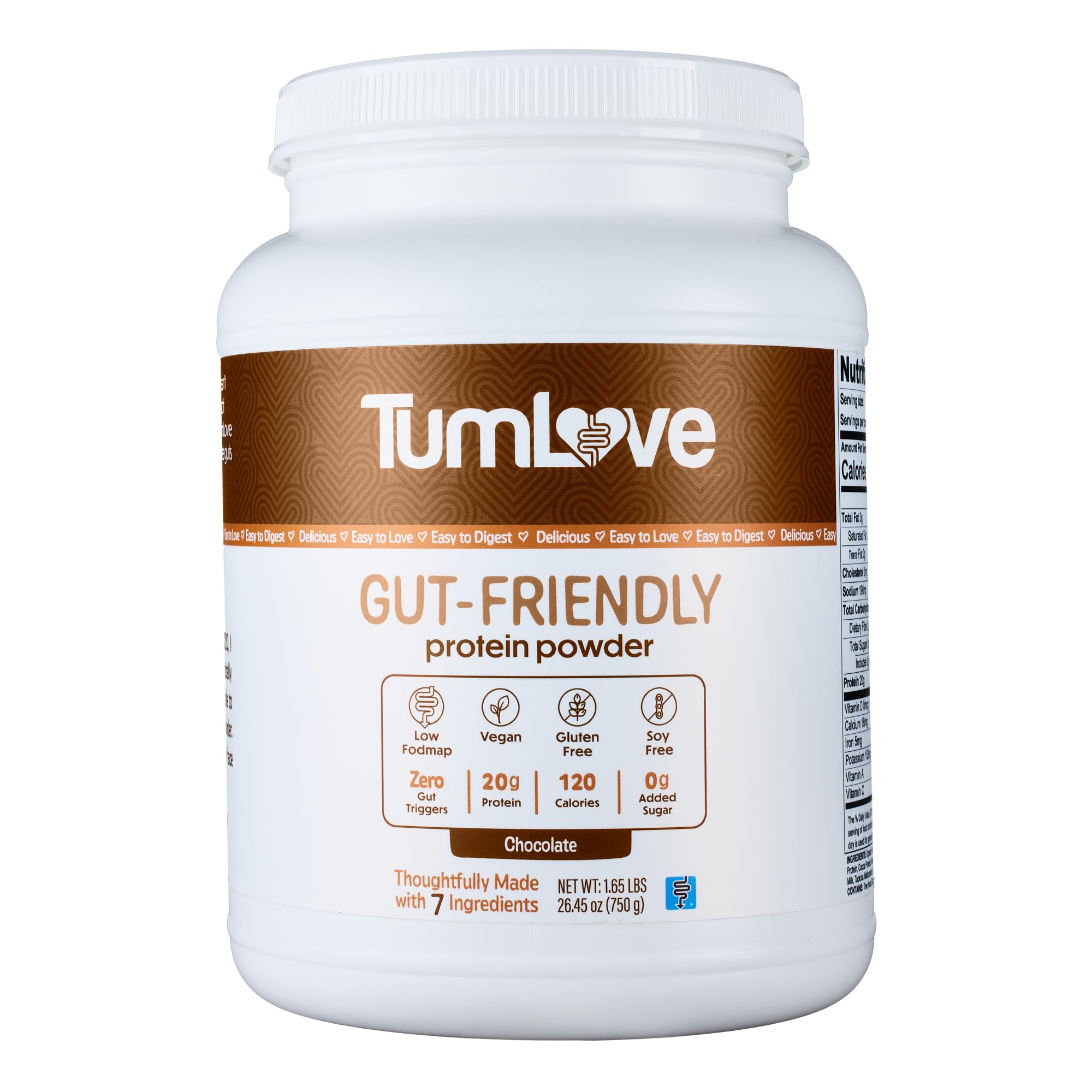 TumLove frente del envase mostrando el diseño y ventajas para digestión