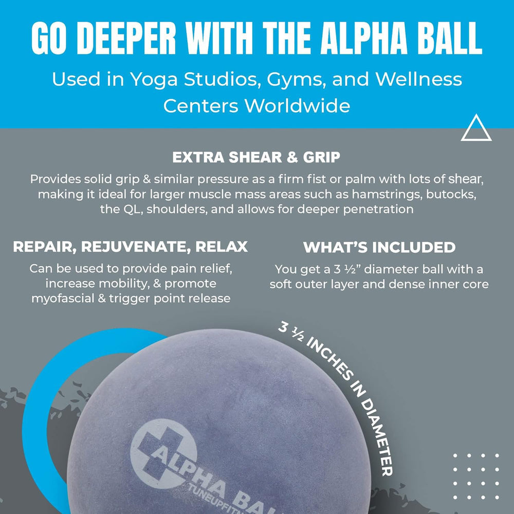 Tune Up Fitness Alpha Ball aplicada en glúteos ayuda recuperación muscular