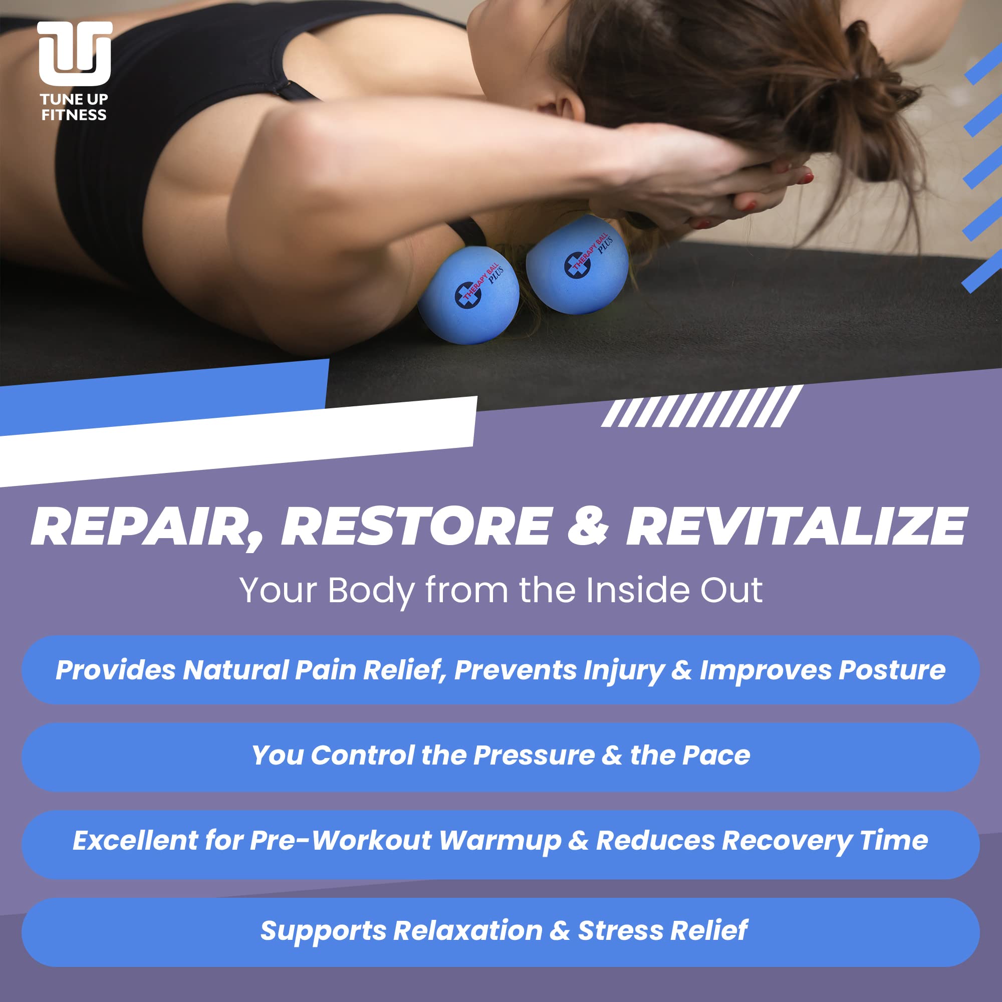 Tune Up Fitness primer plano de la textura para mejor agarre y control