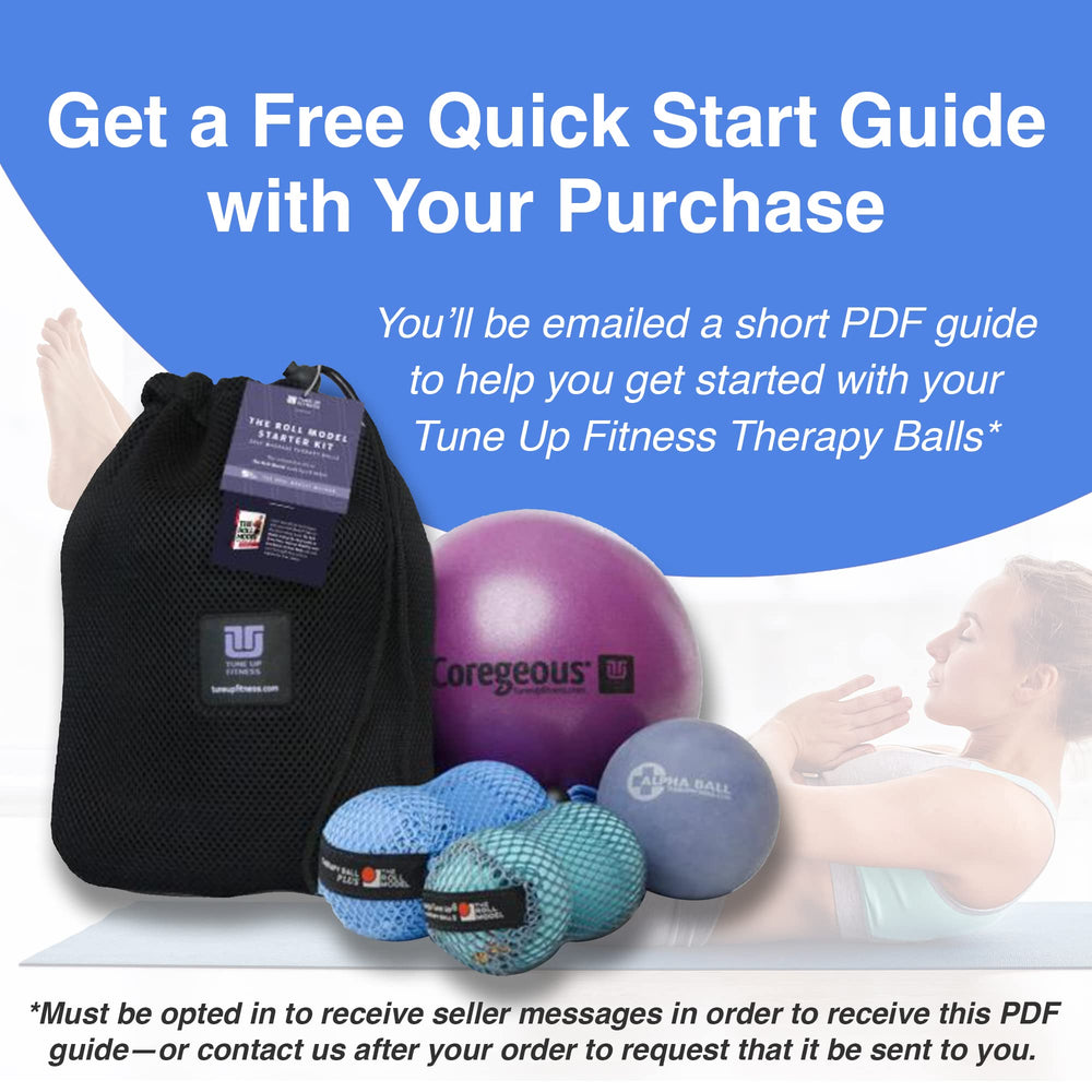 Tune Up Fitness etiqueta que muestra material y núcleo compresible