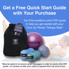 Tune Up Fitness etiqueta que muestra material y núcleo compresible