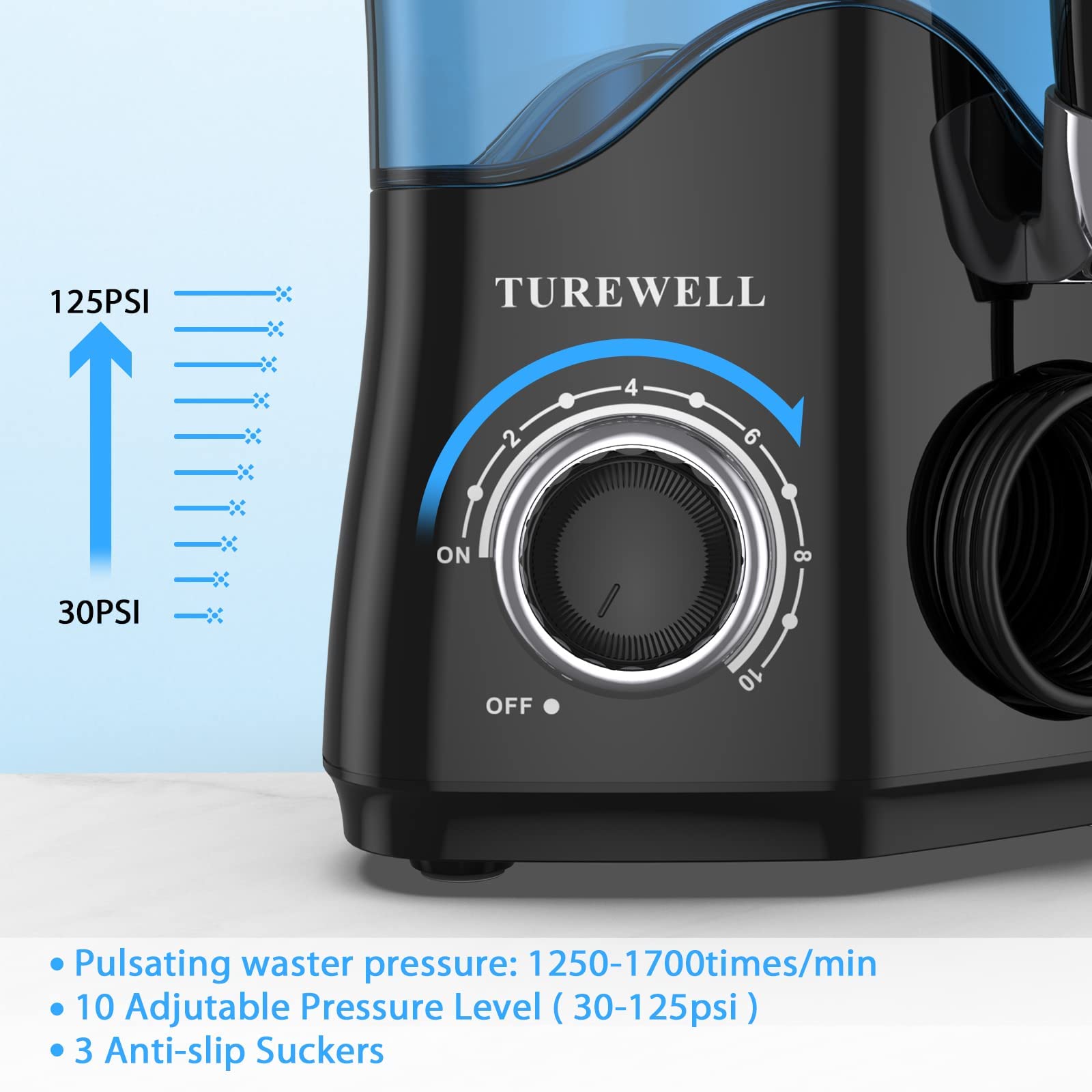 TUREWELL depósito de 600 ml para sesiones largas sin recarga, ahorro de tiempo