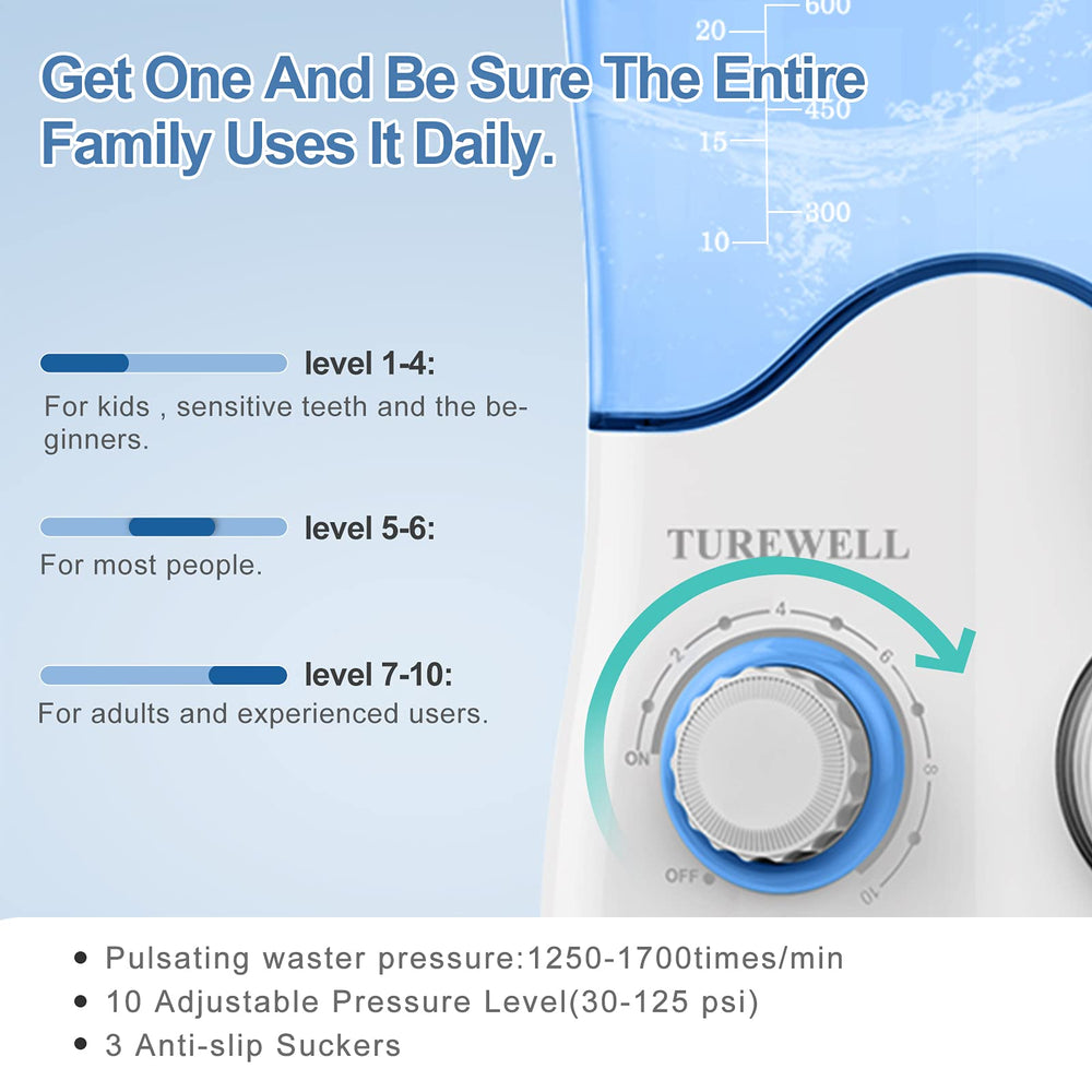 TUREWELL cabezal tipo cepillo y punta para lengua para higiene completa