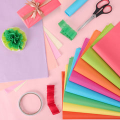 TUXIYA detalle de flor hecha con papel seda, ideal para decoración creativa
