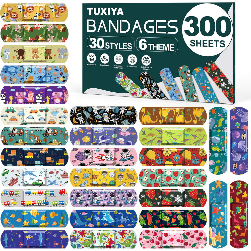 TUXIYA empaque frontal mostrando las 300 vendas y beneficios