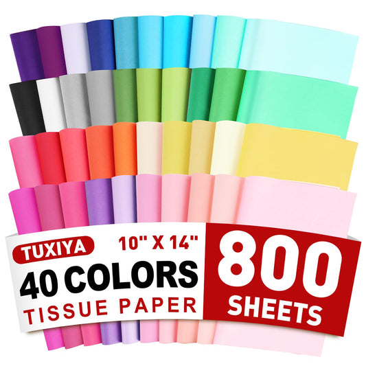 TUXIYA paquete frontal con 800 hojas mostrando variedad útil