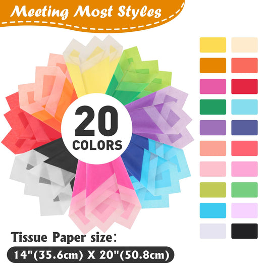 TUXIYA abanico de colores destacando 20 tonos para combinaciones creativas