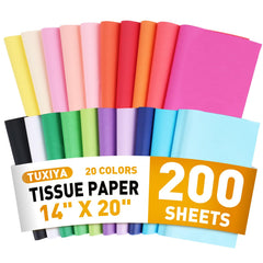 TUXIYA paquete frontal con 200 hojas mostradas y variedad de colores para organización