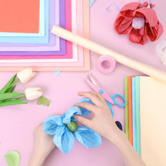 TUXIYA pompones de papel hechos a mano para decoración creativa