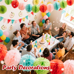 TUXIYA mesa de fiesta con decoraciones rápidas y vistosas