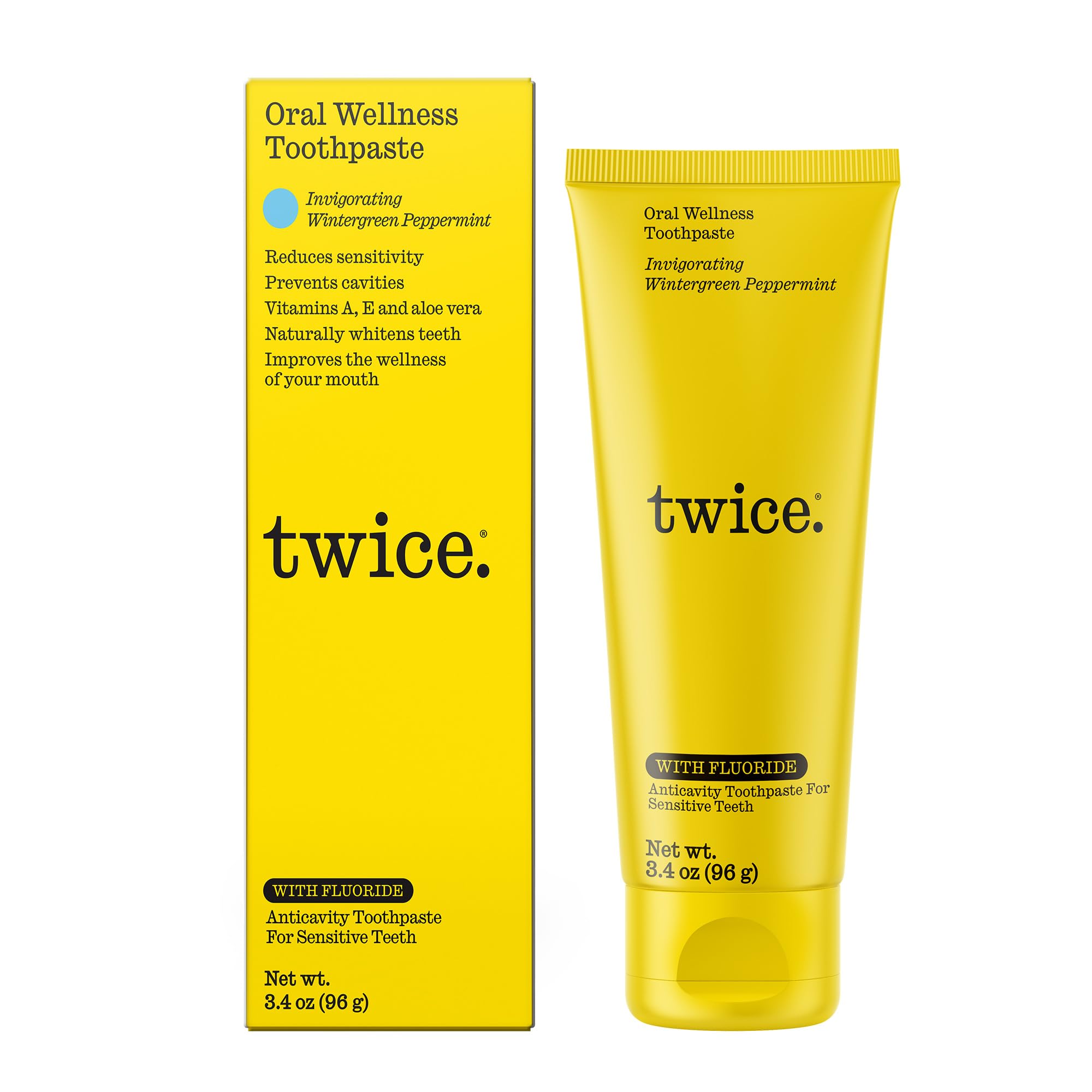 TWICE frente del tubo mostrando marca y diseño, transmite confianza