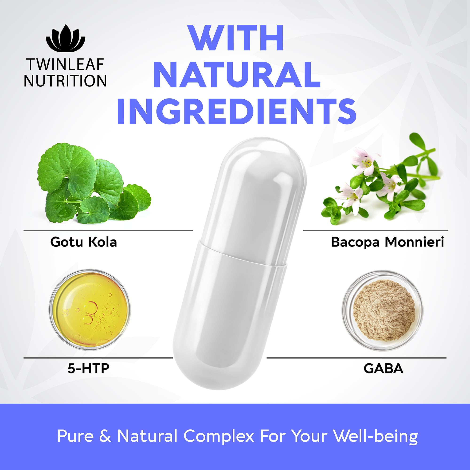 TWINLEAF NUTRITION comparativa de tamaño con moneda para referencia clara
