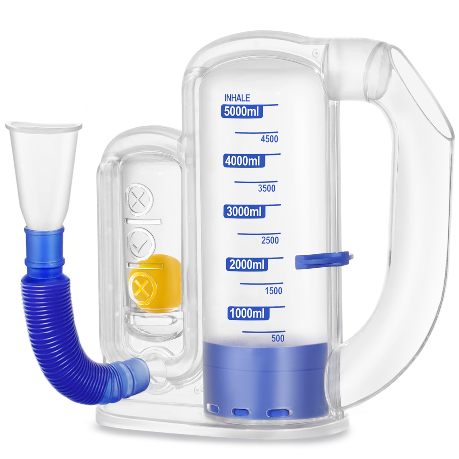 TyeinGo vista frontal del dispositivo 5000ml, mejora la capacidad respiratoria